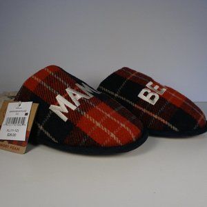 New Dearfoams Womens Mama Bear Slippers Plaid XL SZ 11-12 Memory Foam Sherpa